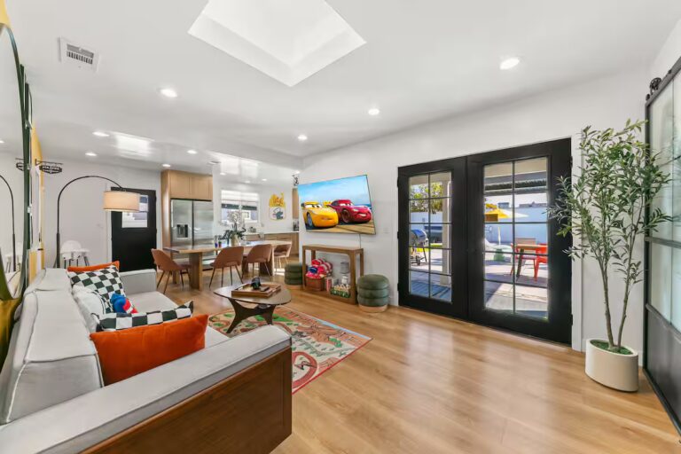 The living room at AN5 in Anaheim.