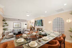 The dining and living space at SD3 in San Diego.